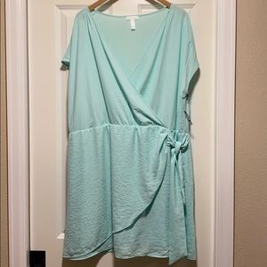 BNWT Leith Plus Faux Wrap Mini Dress 2x